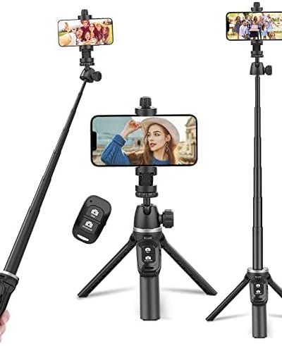 Torjim Selfie Stick Tripod with Remote, 40 inch Extendable Selfie Stick for iPhone, Portable & Lightweight Phone Tripod Compatible with iPhone/Android, Perfect for Selfies/Video Recording/Vlogging