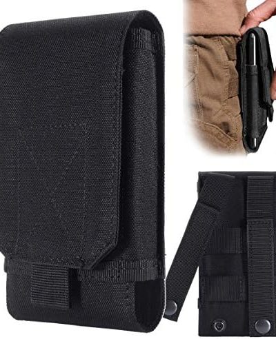 Urvoix Black Army Camo Molle Bag for Mobile Phone Belt Pouch Holster Cover Case Size L